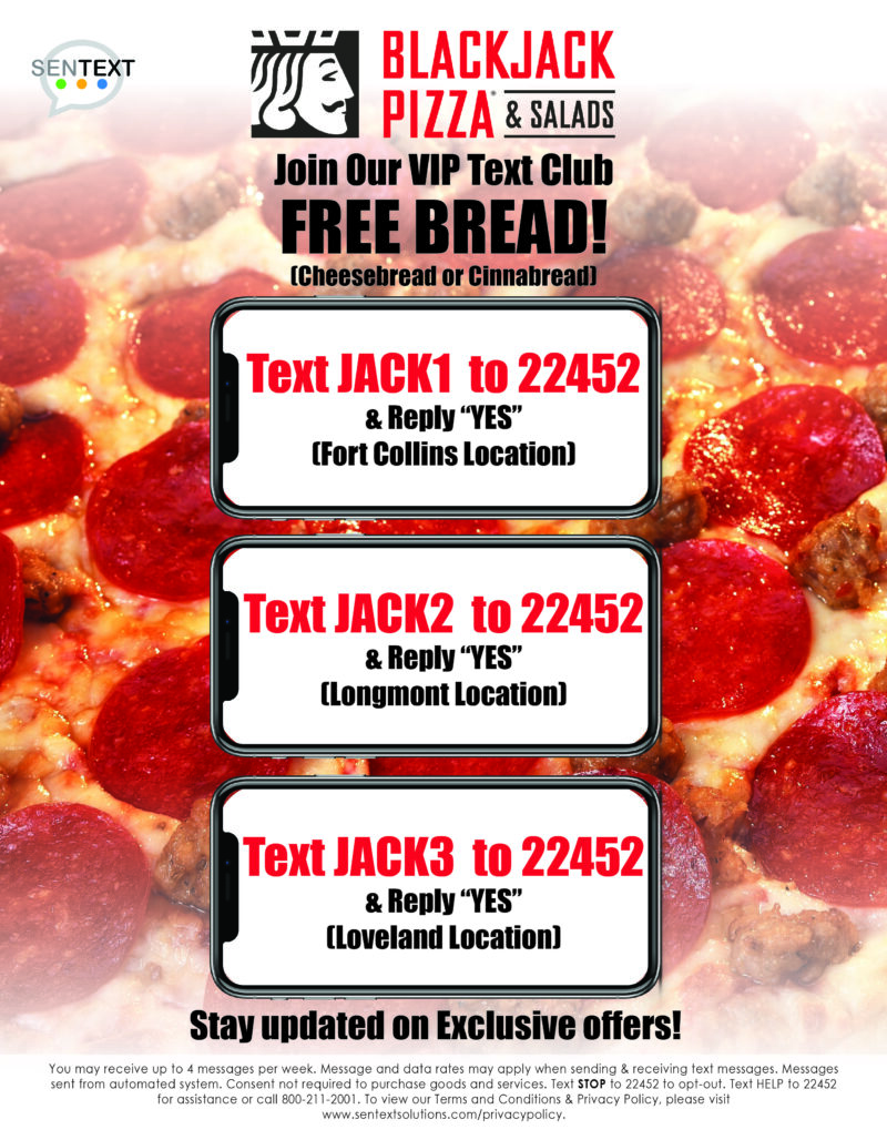 The best pizza in Northern Colorado Blackjack Pizza & Salads Our